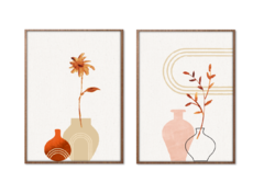 COMPOSIÇÃO 2 QUADROS | MODERN VASES na internet