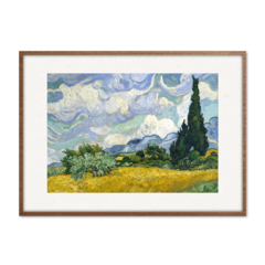 QUADRO O CAMPO DE TRIGO COM CIPRESTES | VICENT VAN GOGH - corah.store