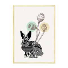 QUADRO ABSTRACT BUNNY - loja online