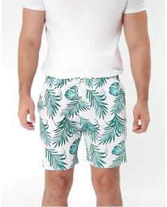 SHORT PRAIA ESTAMPADO COM ELASTANO