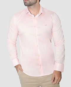 CAMISA MANGA LONGA SUPER SLIM COM ELASTANO