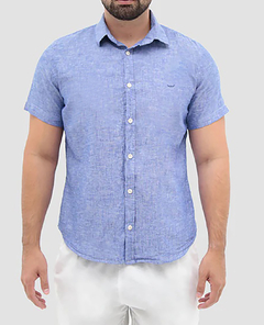 CAMISA MANGA CURTA SLIM FIT LINHO - ikarun