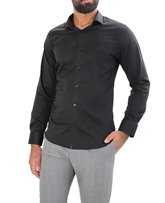 CAMISA MANGA LONGA SUPER SLIM COM ELASTANO - ikarun