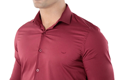 CAMISA MANGA LONGA SUPER SLIM COM ELASTANO