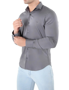 CAMISA MANGA LONGA SUPER SLIM COM ELASTANO - loja online