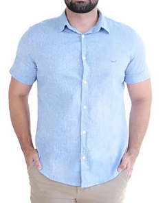 CAMISA MANGA CURTA SLIM FIT LINHO - ikarun