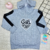 Conjunto de inverno moletom girl power com recortes plush - Menina na internet