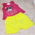 Conjunto de verão cachorrinho neon - Menina - comprar online