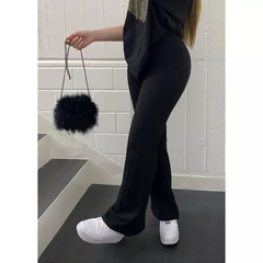 Calça legging flare bailarina suplex feminina boca de sino moda inverno