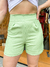 SHORTS ASSIMETRICO COM PREGA - VERDE MENTA - comprar online