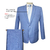 Terno Costume Cerimonial Azul Céu Textura - comprar online