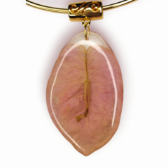 Choker dourada bougainville pétala