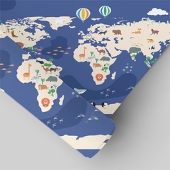 Papel de parede | Mapa Mundi Infantil | Azul na internet