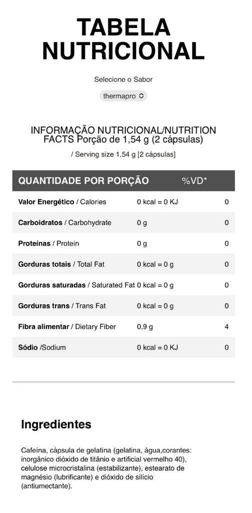 Real Suplementos  Therma Pro Hardcore IntegralMedica - 60 caps