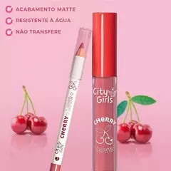 Kit Labial Lápis + Batom Cherry Love - City Girls - comprar online