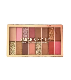 Paleta de sombras Femme Sarah's Beauty com 16 cores