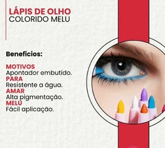 Lápis Retrátil Colorido Com Apontador - Melu - AT Beauty Store