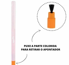 Kit com 6 Lápis Retrátil Colorido com Apontador - Melu - loja online