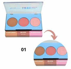 Trio Blush Contorno e Iluminador - Max Love - comprar online