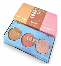 Trio Blush Contorno e Iluminador - Max Love