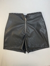 Shorts Feminino em Courino com Zíper P