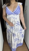 Vestido Tropical Longo Alcinha com Bababo