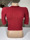 Cropped Feminino em Tricô Modal Vermelho