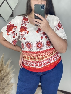 Blusa Feminina Estampada Viscolinho