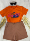 T-SHIRT BLUSA FEMININA COCA-COLA LARANJA