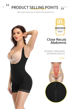 Body modelador feminino com controle de barriga Fajas Colombianas Modelador  corp