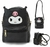 MOCHILA MINI CARTERA KUROMI NEGRA