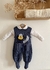 Conjunto Saída Maternidade Azul Jeans Cachorrinho (RN) - comprar online