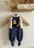 Conjunto Saída Maternidade Azul Jeans Cachorrinho (RN) - loja online