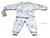 Pijama para bebê em malha bolinhas azul claro (RN-GG)