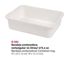 Bandeja contenedora rectangular en internet