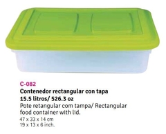 Contenedor rectangular con tapa 15,5L