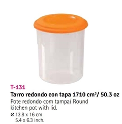 Tarro redondo con tapa 1710 cm3