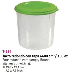 Tarro redondo con tapa 4400 cm3