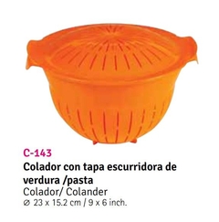 Colador con tapa para verduras