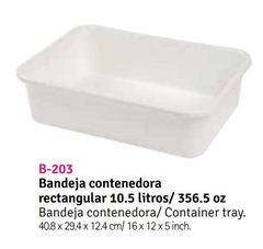 Bandeja contenedora rectangular - comprar online