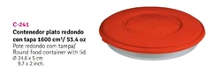 Contenedor plato redondo con tapa 1600 cm3