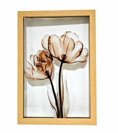 Cuadro de madera 2 tulipan 22x32cm