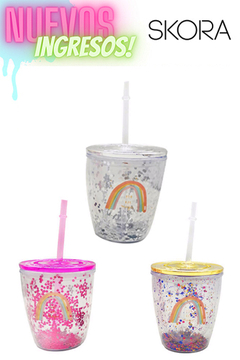 Vaso glitter cromado