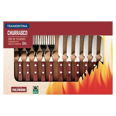 Set cubiertos x12 tramontina churrasco