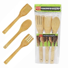 Pack x3 utensillos de bamboo