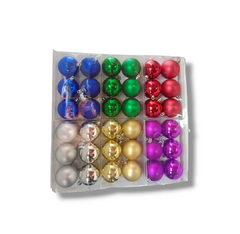 Pack x6 bolas de navidad 6cm