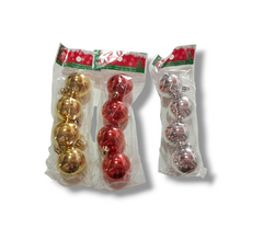 Pack x4 bolas de navidad 4cm