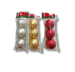 Pack x3 bolas de navidad 5cm