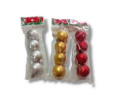 Pack x4 bolas de navidad 4cm