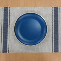 Plato postre azul viena melamina 21,3cm